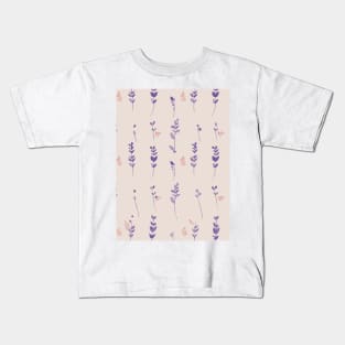 Floral Pattern Minimalistic: Contemporary Blossom Art Kids T-Shirt